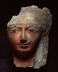 Maska mumii, Nowe Królestwo, 19-20 dynastia (1295-1069 p.n.e.) (malowany karton)